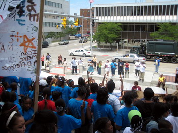 Rallying on the steps