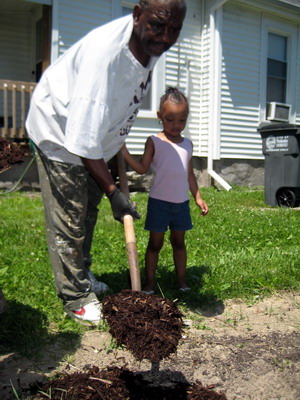 Spreading the Mulch 4