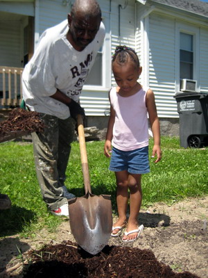 Spreading the Mulch 5